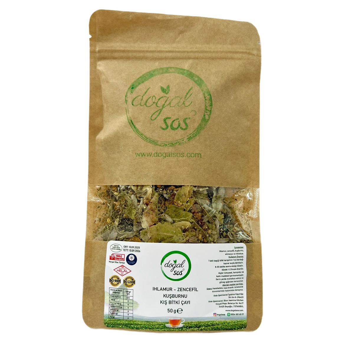 Ihlamur-Zencefil-Kuşburnu Kış Bitki Çayı