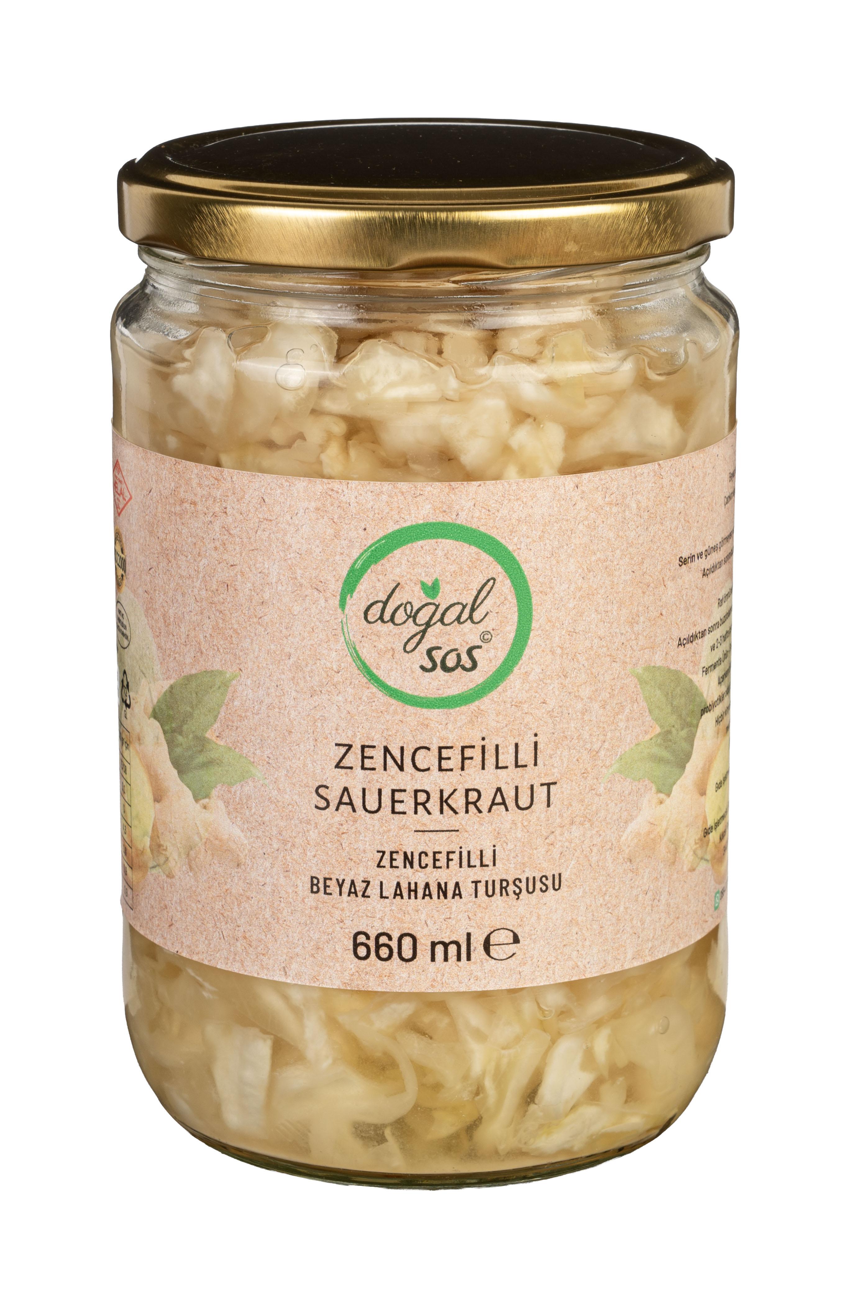 Zencefilli Sauerkraut (Zencefilli Lahana Turşusu)